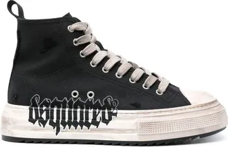 Dsquared2 Berlin high-top sneakers - men - Cotton/Cotton/Rubber - 43.5 - Black