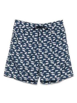 Paul & Shark shark-motif swim shorts - men - Polyester/Polyester - S - Blue