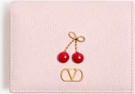 Valentino Garavani Portafoglio Cherryfic In Vitello Granato Donna ROSE QUARTZ UNI