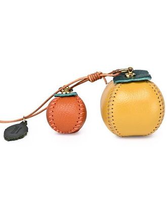OLD TREND Persi Genuine Leather Botanical Fruit Charm in Mustard & Terra Cotta at Nordstrom