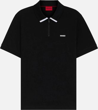 HUGO BOSS Mens HUGO Dalomino Polo Shirt 001 Black - Size: 38