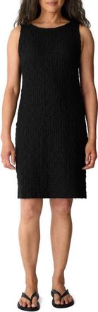 Eileen Fisher Bateau Neck Sleeveless Dress in Black at Nordstrom, Size Xx-Small