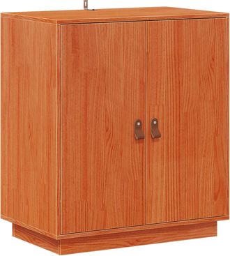 vidaXL Aparador Marr&oacute;n Cera 65,5 X 40 X 75 Cm Pino Macizo Vidaxl