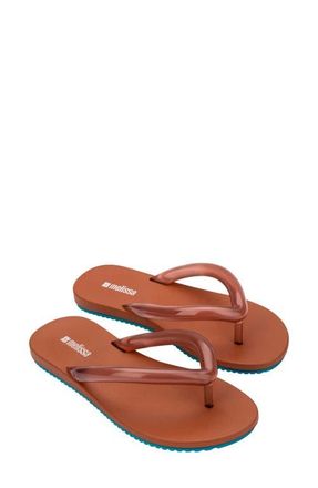 Melissa Airflow Flip Flop in Brown/blue at Nordstrom, Size 10