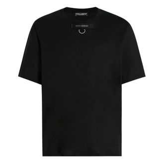 Dolce & Gabbana T-Shirts, male, Black, Size: 4XL T-Shirt