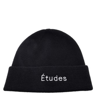 &Eacute;tudes Studio Black Wool-Blend Logo Beanie