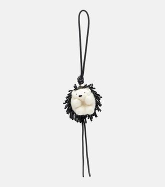 Loewe Hedgehog beaded wool bag charm
