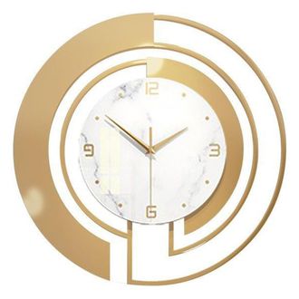 OEM Reloj De Pared Moderno Y Elegante, De Metal Con Cubierta De Cristal, Silencioso (sin Tictac), Ideal Para La Decoraci&oacute;n De Interiores (blanco)