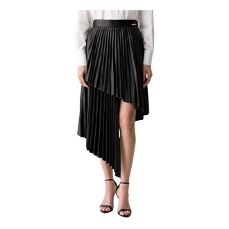 Karl Lagerfeld Dames, Rokken, Zwart, Maat: S Leer