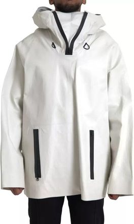 Bottega Veneta White Leather Men Waterproof Jacket Blouson Calf Clothing