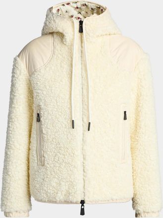 Moncler Reversible Padded Teddy Zip-Up Hoodie