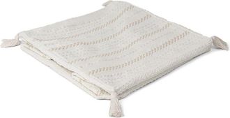 Paco Home Paco Home Puf Pera Interior Y Exterior Sal&oacute;n Coj&iacute;n Asiento Taburete Coj&iacute;n Suelo Beige Blanco, 50x50x40