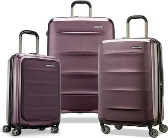 Samsonite Octiv 3 Piece Set (Pro Front Pocket 20/24/28) Hardside Spinner in Amethyst Purple at Nordstrom