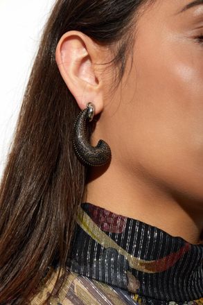 Etro Asymmetric Earrings, Womens, Silver