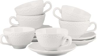 10 Strawberry Street Set Of 6 Ever Cups & Saucers