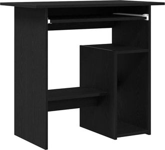 vidaXL Escritorio roble negro 80x45x74 cm madera de ingeniería Vidaxl