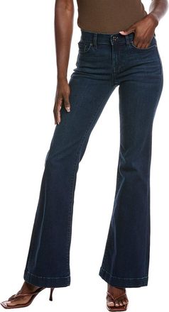 7 For All Mankind Dojo Blue Black Santiago Kick Flare Jean