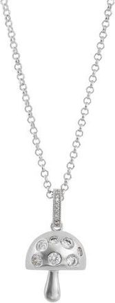 Savvy Cie Jewels Modern Mushroom Pendant Necklace in White at Nordstrom Rack