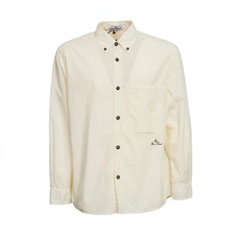 Stone Island Cotton Tela Paracadute Overshirt - Heren - Casual Overhemden - Wit - XL - Katoen - Overhemden