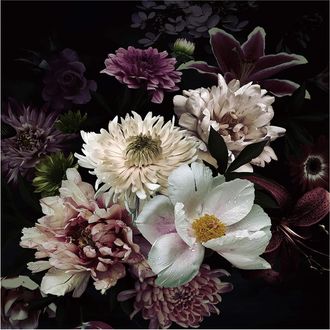 Schubiger M&ouml;bel Digitaldruck auf Glas H&uuml;bsches Blumenbouquet 1