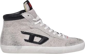 Diesel Schoenen, Heren, Grijs, 44 EU, Leer, Leroji Mid