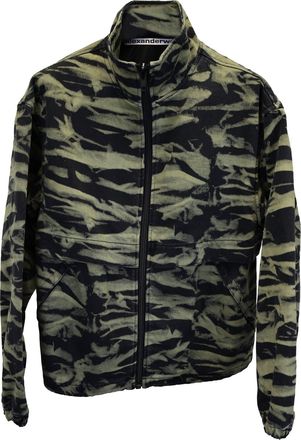 Alexander Wang Printed Front-Zip Jacket in Multicolor Cotton