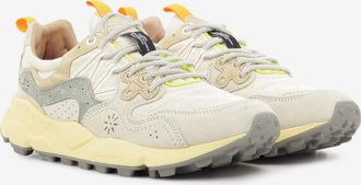 Flower Mountain Yamano 3 suede e canvas off white / sage