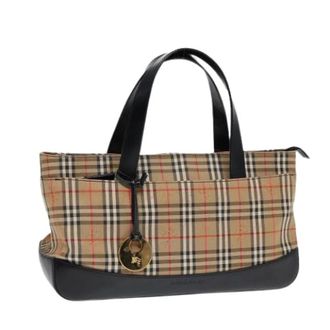Burberry Pre-owned Tote Bags, female, Beige, Size: ONE SIZE Pre-owned Canvas handbags