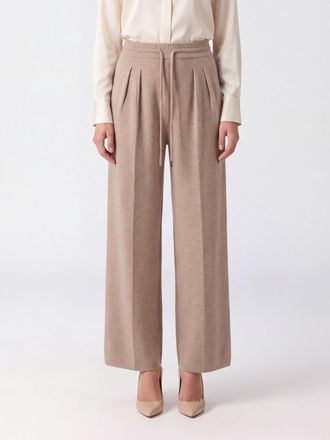 Max Mara Pantaloni in maglia di lana e cashmere a vita alta