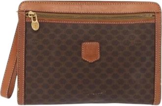 Celine Pre-owned Clutches, female, Brown, Size: ONE SIZE Pre-owned Canvas Clutch