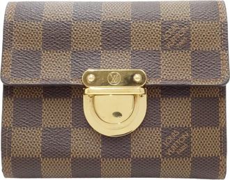 Louis Vuitton Brown Damier Canvas Damier Canvas Wallet (Tri-Fold) (Pre-Owned)