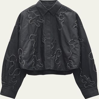 Rag & Bone Beatrice Embroidered Long-Sleeve Shirt
