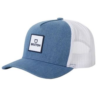 Brixton Alpha Block Netplus Trucker Hat Cap f&uuml;r Herren | blau