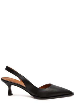 ATP Atelier Atp Atelier Desana 60 Leather Slingback Pumps - Black
