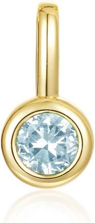Lafonn Bezel Birthstone Charm Pendant in March - Aqua at Nordstrom
