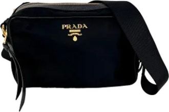Prada Pre-owned Vintage Crossbody Tas - Dames - Vintage Schoudertas - Zwart - ONE Size - Nylon - Vintage