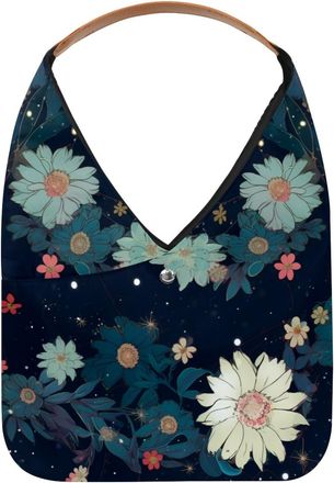 Generic Floral Color Parrern Reusable Lightweight Grocery Bags - Foldable Into Compact Pouch, Washable & Sturdy, Multipurpose for Shopping and Travel