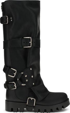 Dolce & Gabbana Rubber And Leather High Boots