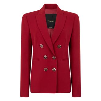 Pinko Pinko, Dames, Jassen, Rood, Maat: L Viscose