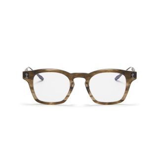 Akoni Wise Rectangular Tortoiseshell Optical Glasses with Metallic Temples