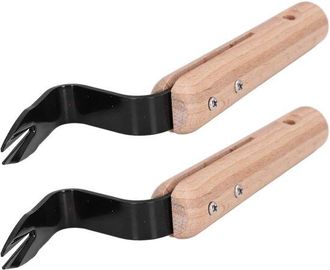 OEM 2 Piezas De Extractor De Maleza Manual Con Cabeza Bifurcada Y Mango De Madera, Pala Para Eliminar Maleza, Utensilios De Plantaci&oacute;n