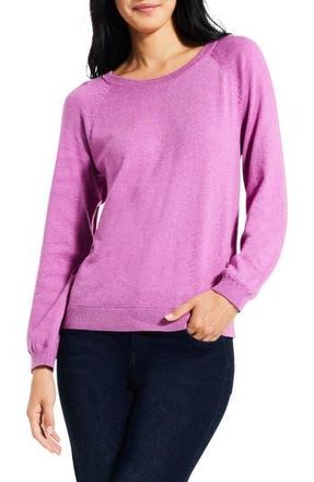 Nic+Zoe Here & There Cotton Blend Sweater in Vivid Magenta at Nordstrom Rack, Size Medium