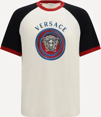 Versace T-shirt in jersey di cotone con stampa Man S