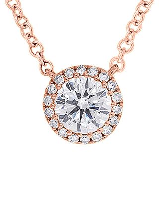 Diana M. Jewels Fine Jewelry 14K Rose Gold 0.46 Ct. Tw. Diamond Necklace