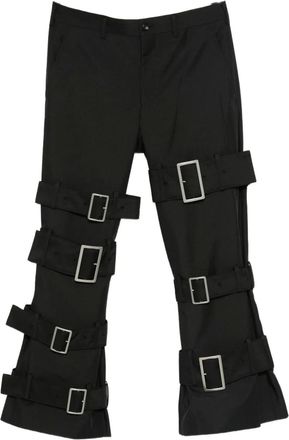 Comme Des Garçons Broek met gespsluiting en ceintuur - Zwart