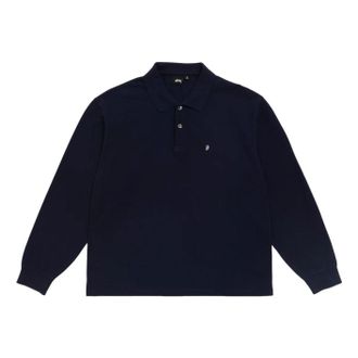 St&uuml;ssy Classic Pique Ls Polo Navy 1140411-NAVY