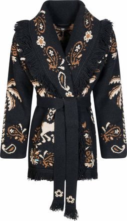 Alanui Island Roots Foulard Fringe Paisley Cardigan