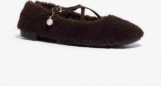 Jimmy Choo London Riemchenballerinas aus Shearling Eleri