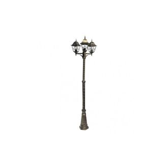 Fabrilamp Farola Exterior Aluminio Bootes 3xe27 Neg/oro Ip44 228x62x62 Cm