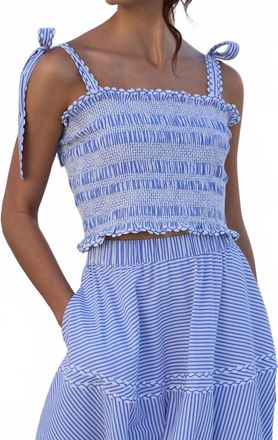 Oliphant Ella Top In Sconset Blue